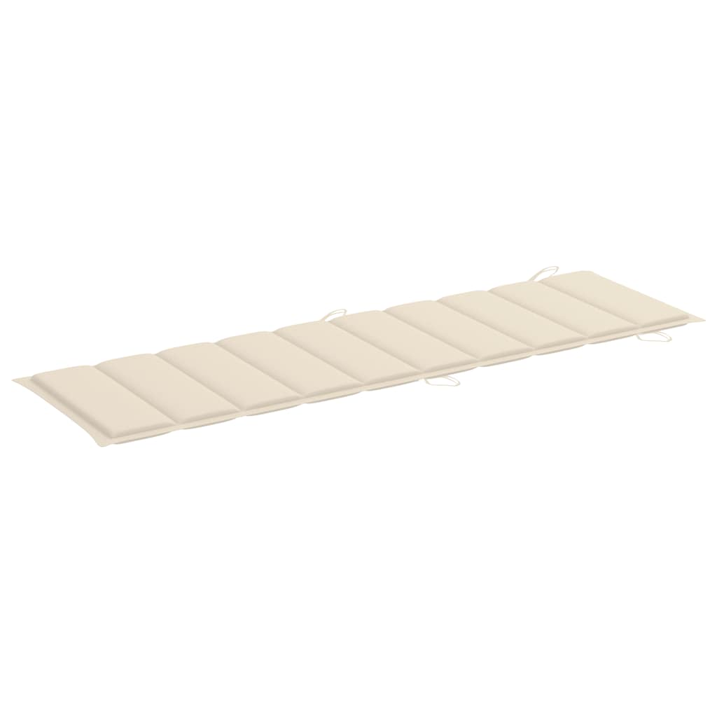 Sun Loungers 2 pcs with Table and Cushions Solid Wood Acacia