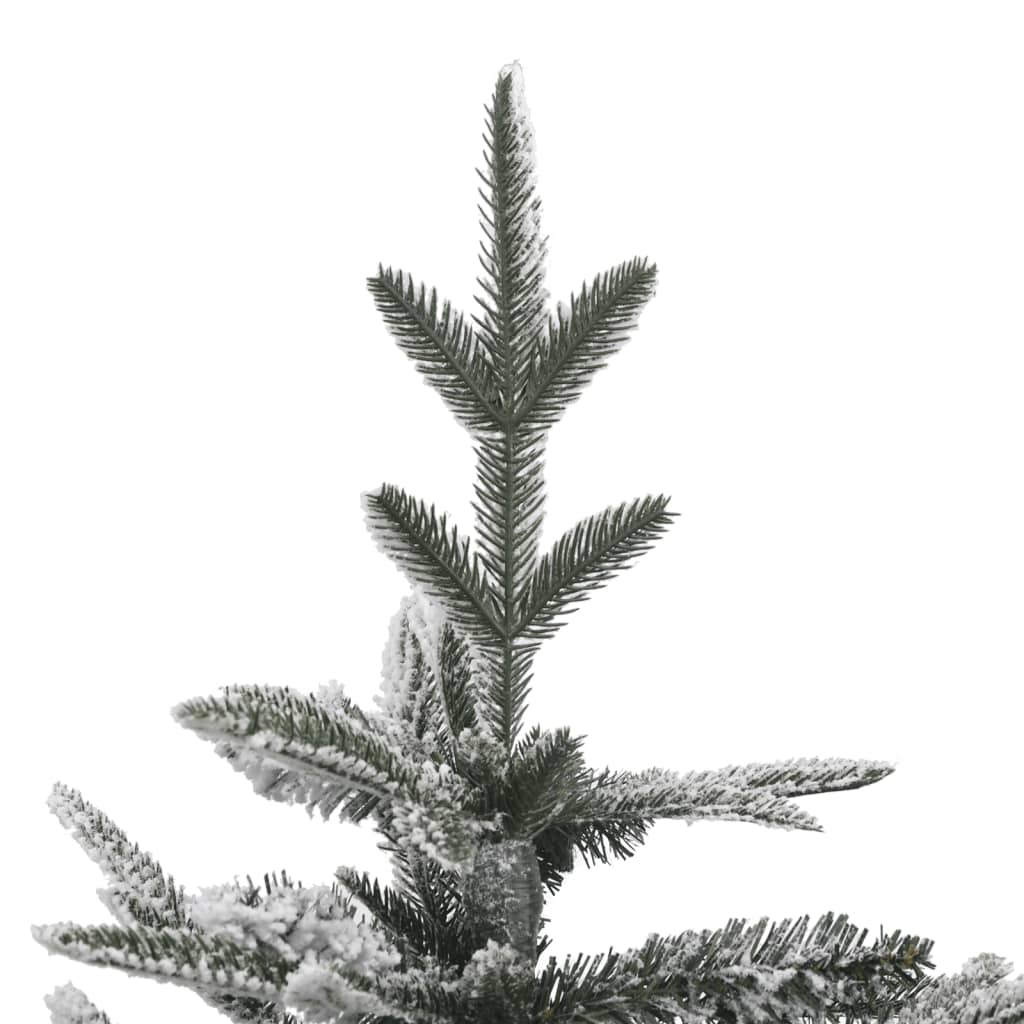 Artificial Pre-lit Christmas Tree with Flocked Snow 150 cm PVC&PE
