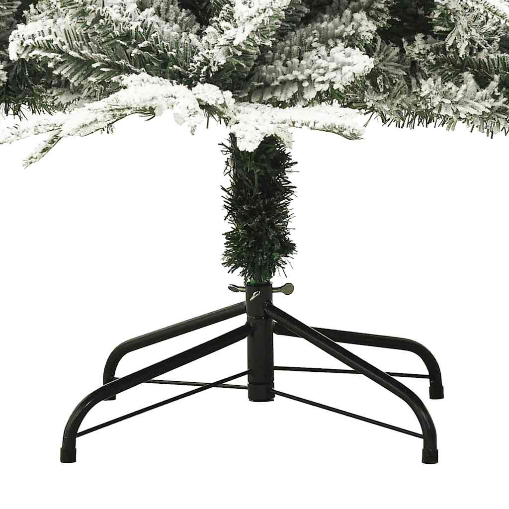 Artificial Christmas Tree LED&Ball Set&Flocked Snow 180 cm PVC&PE