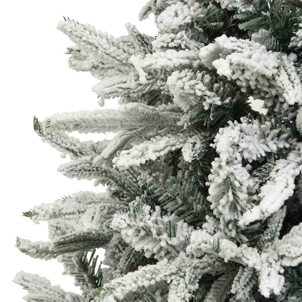 Artificial Christmas Tree LED&Ball Set&Flocked Snow 210 cm PVC&PE