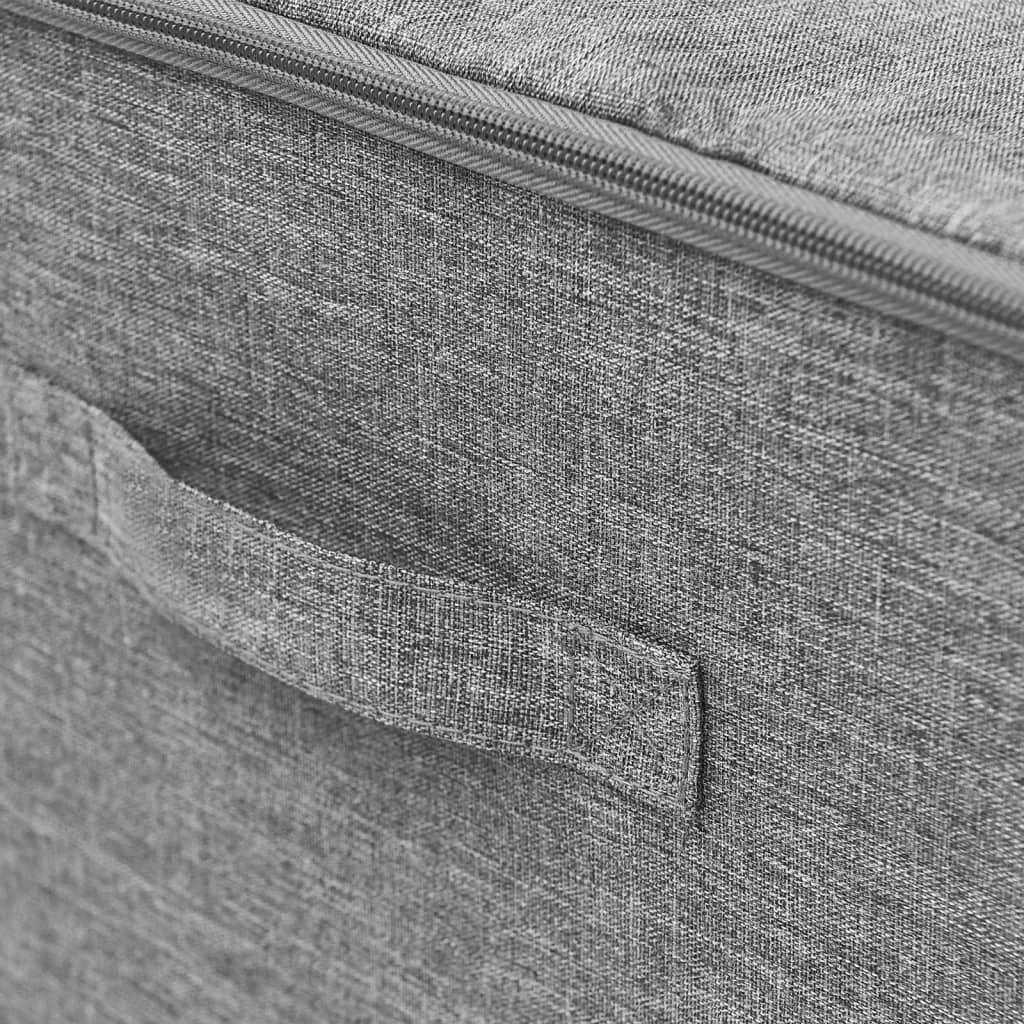 Storage Boxes 2 pcs Fabric 43x34x23 cm Grey