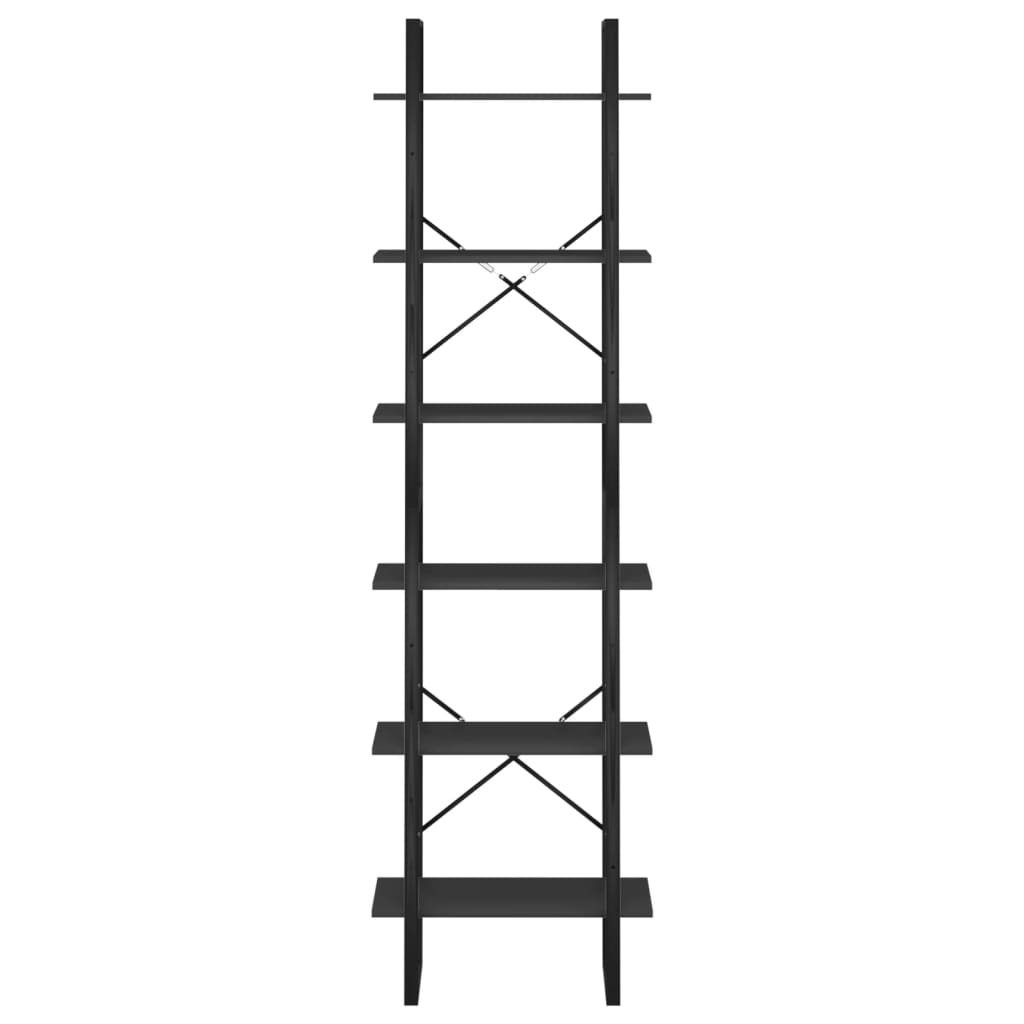 Storage Shelf Black 60x30x210 cm Engineered Wood