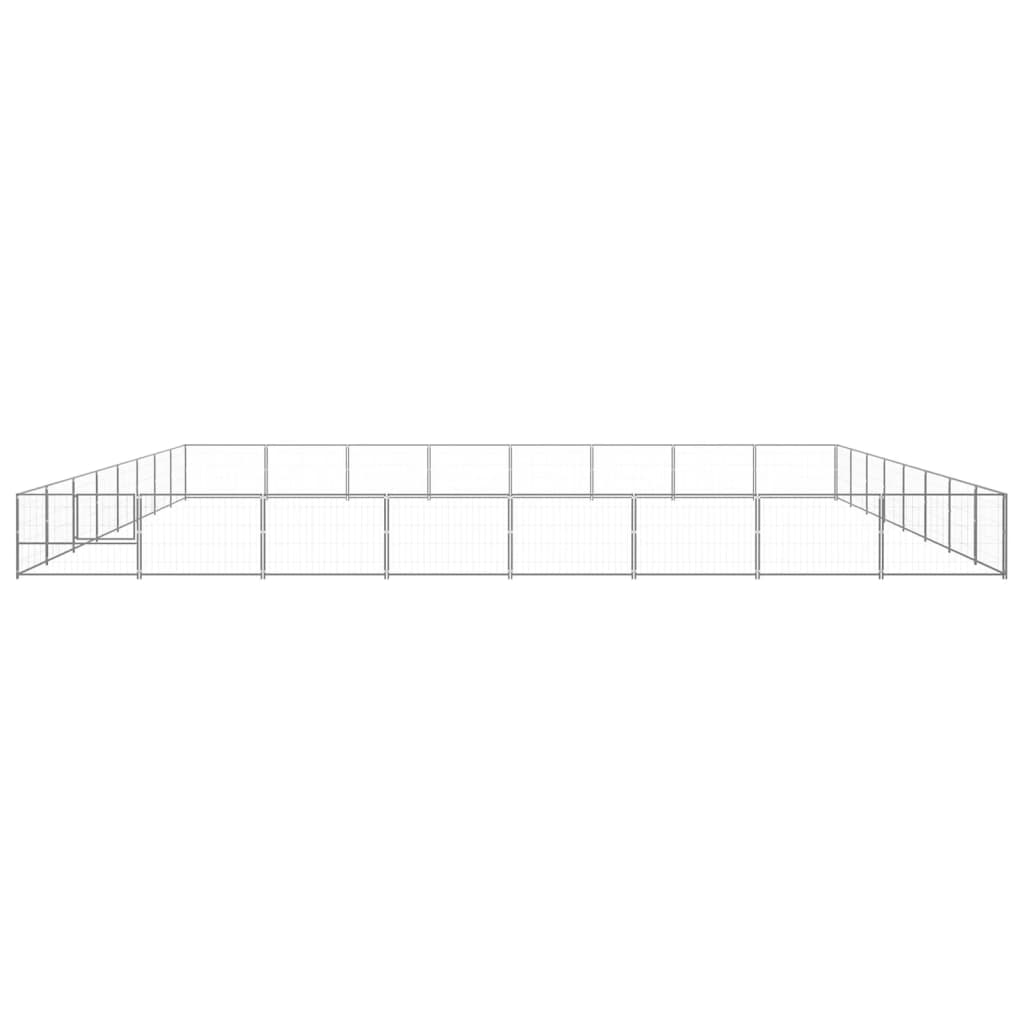 Dog Kennel Silver 64 m² Steel