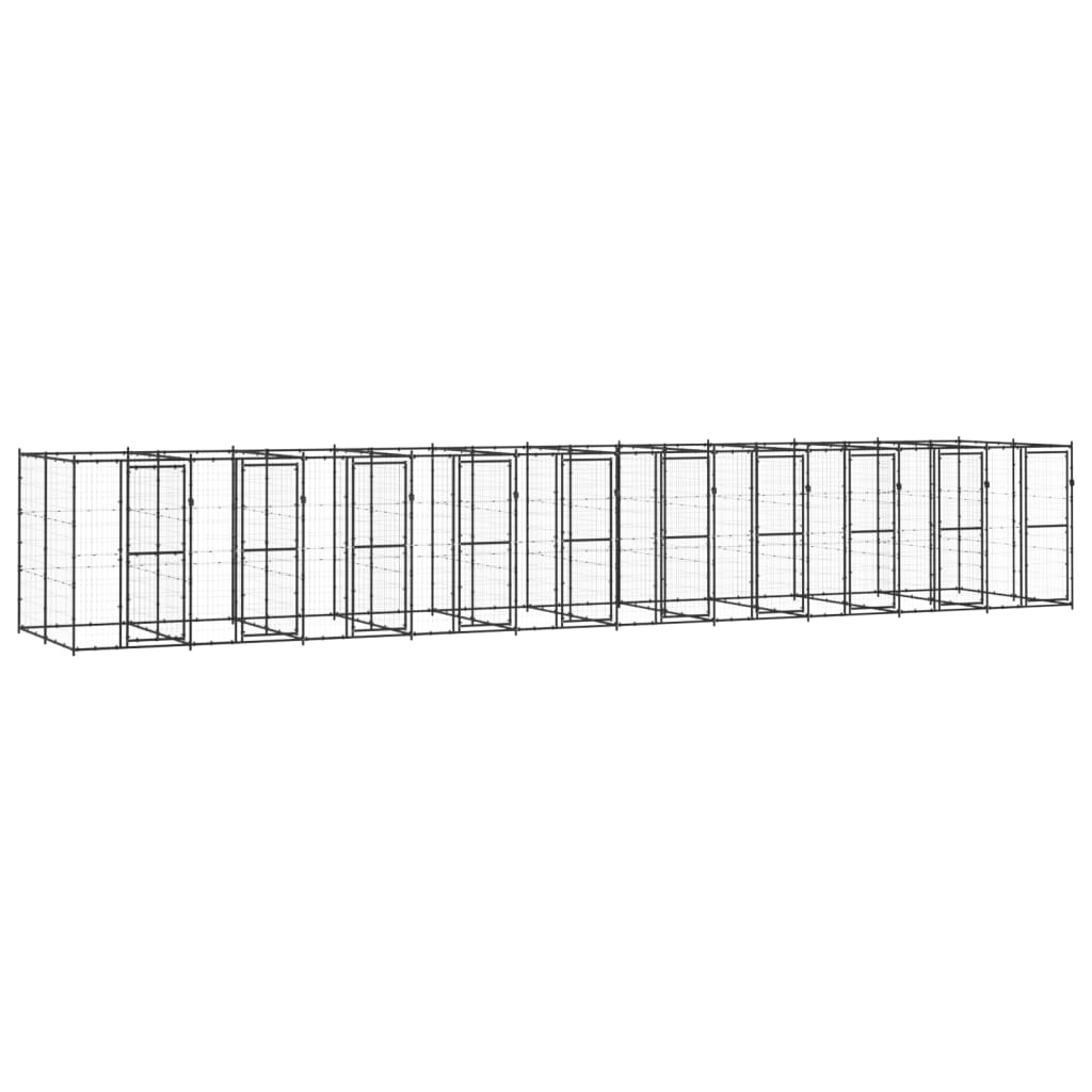Outdoor Dog Kennel Steel 24.2 m²