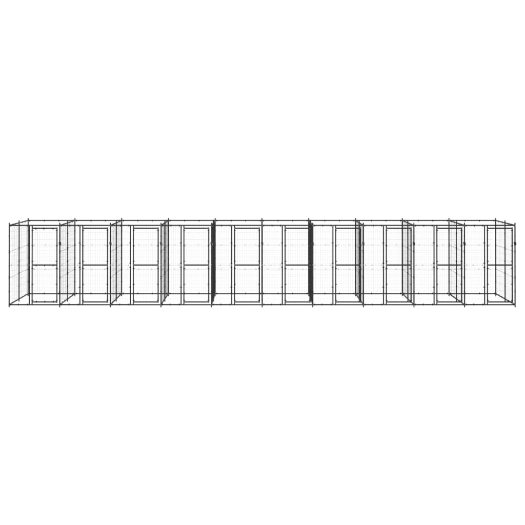Outdoor Dog Kennel Steel 24.2 m²