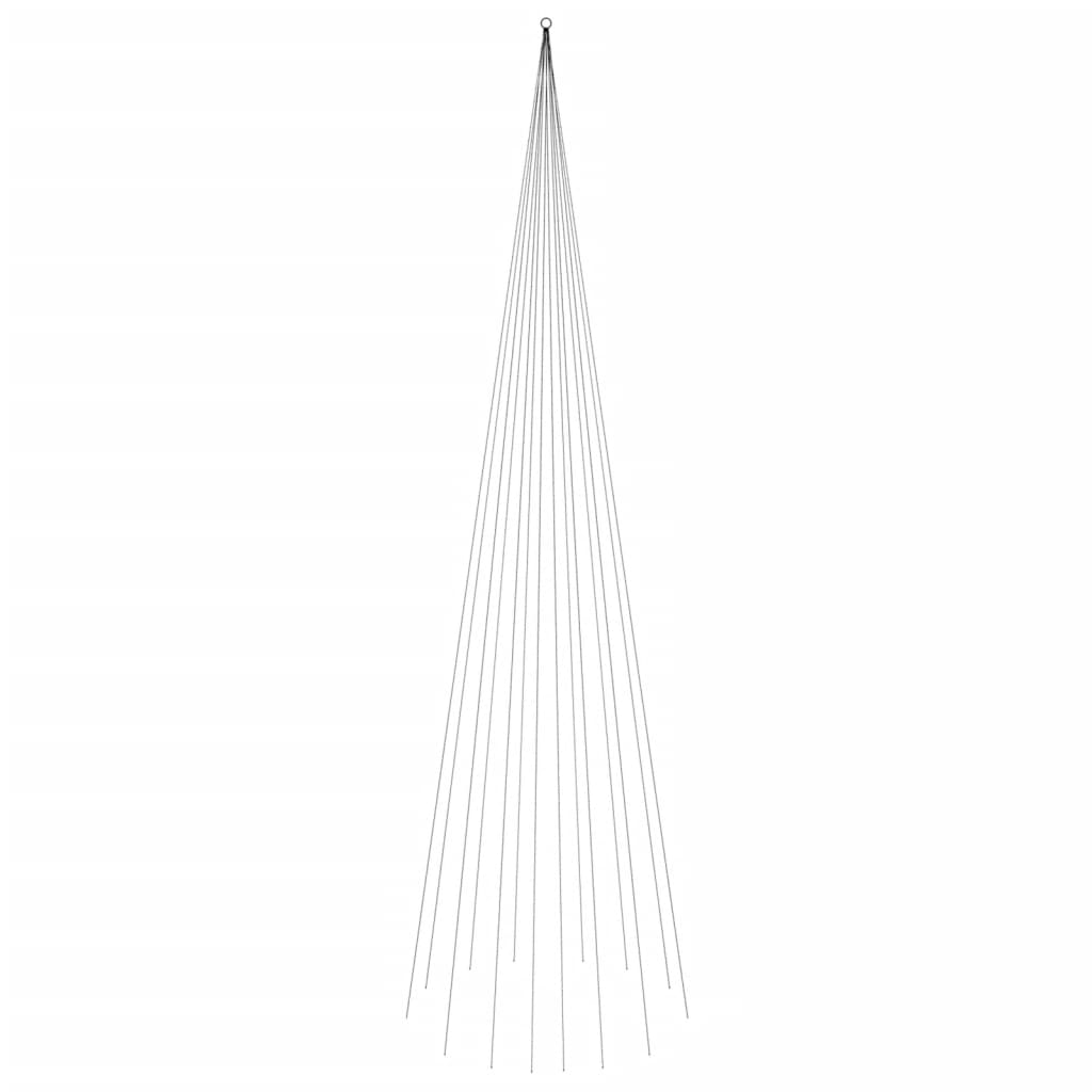 Christmas Tree on Flagpole Warm White 1134 LEDs 800 cm