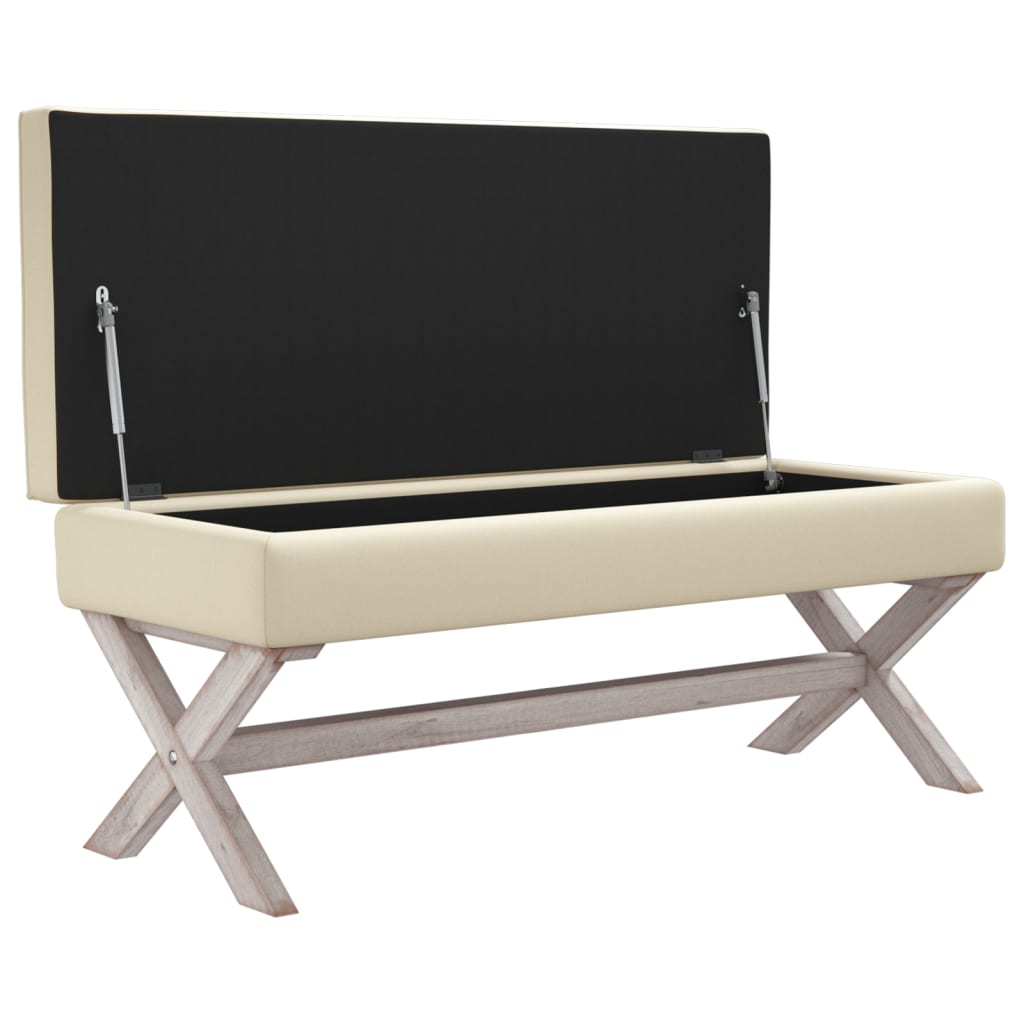 Storage Stool 110x45x49 cm Linen
