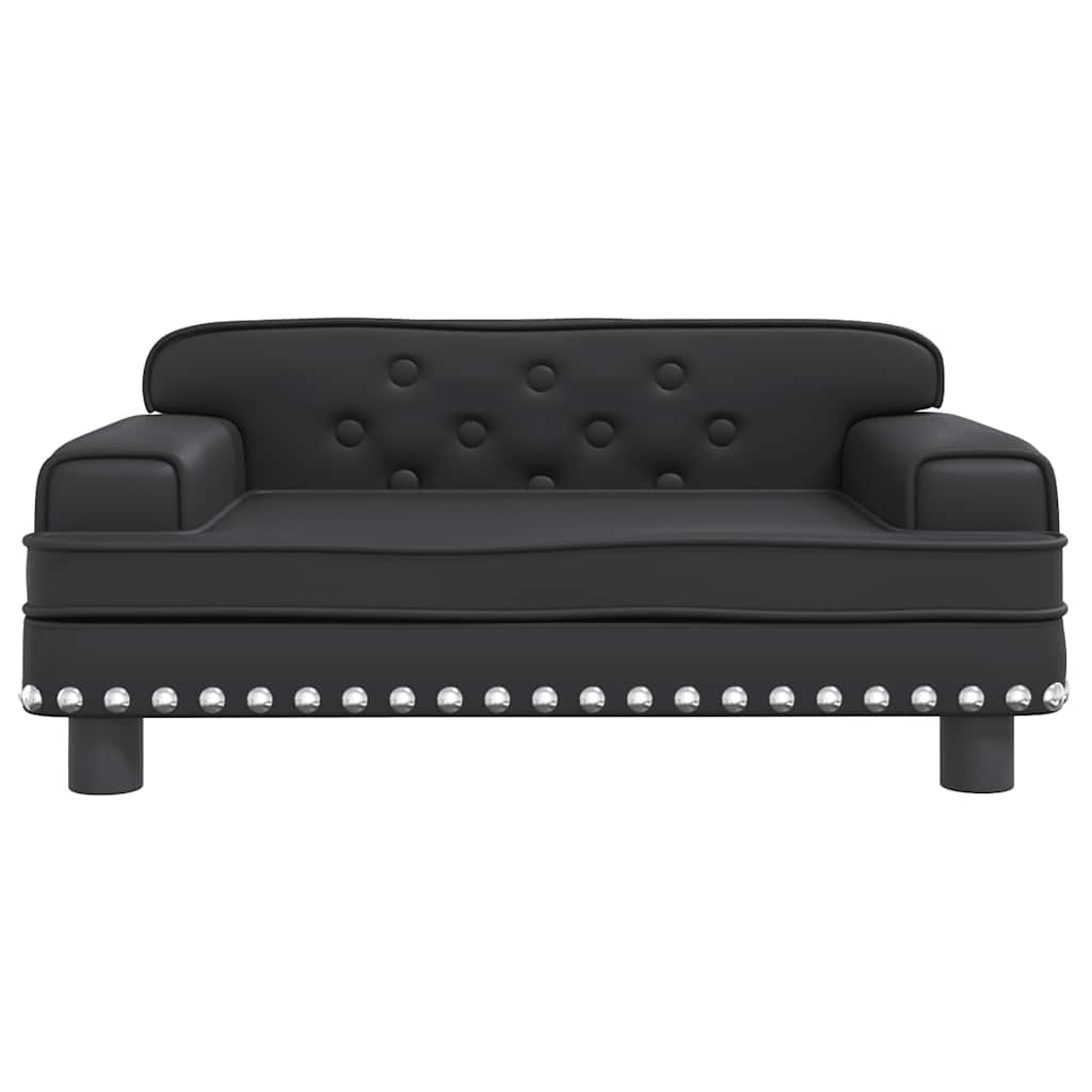 Dog Bed Black 70x45x30 cm Faux Leather
