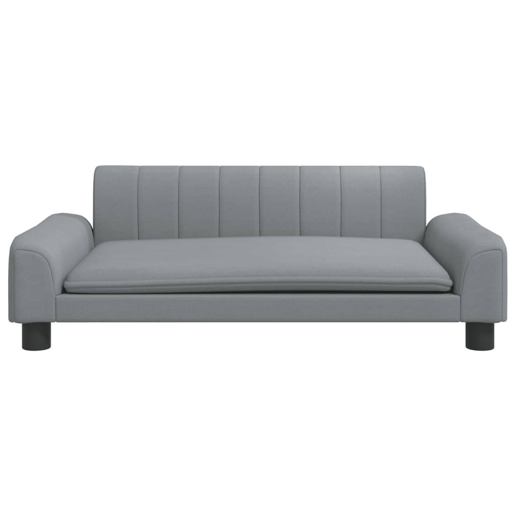 Kids Sofa Light Grey 90x53x30 cm Fabric