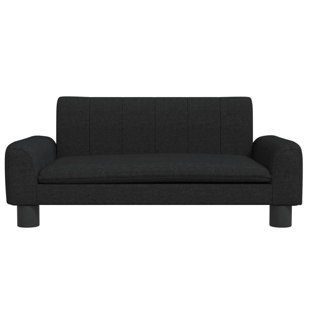 Kids Sofa Black 70x45x30 cm Fabric