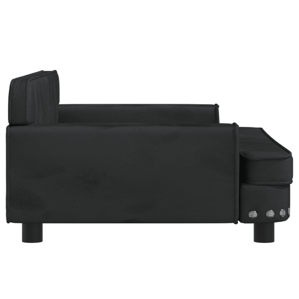 Kids Sofa Black 90x53x30 cm Velvet