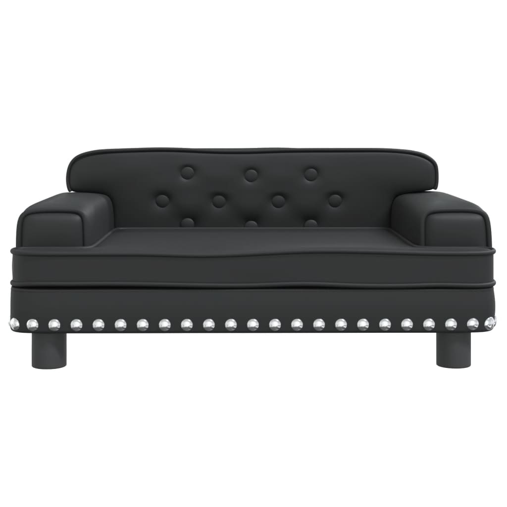 Kids Sofa Black 70x45x30 cm Faux Leather