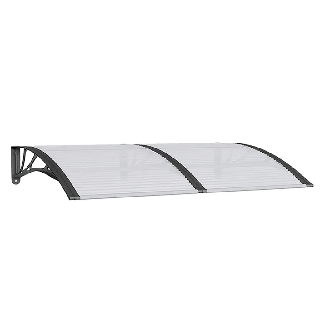 Door Canopy Black 150x100 cm Polycarbonate