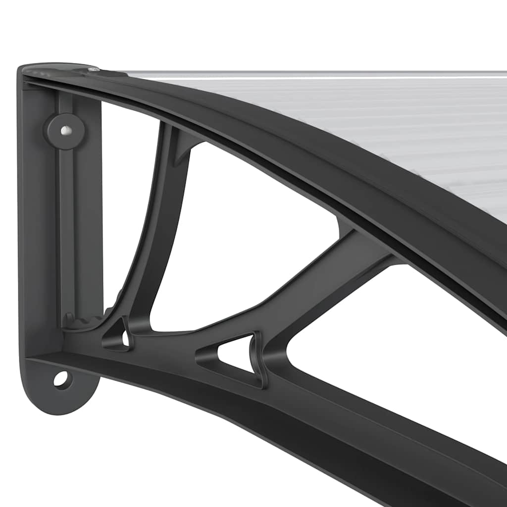 Door Canopy Black 300x100 cm Polycarbonate