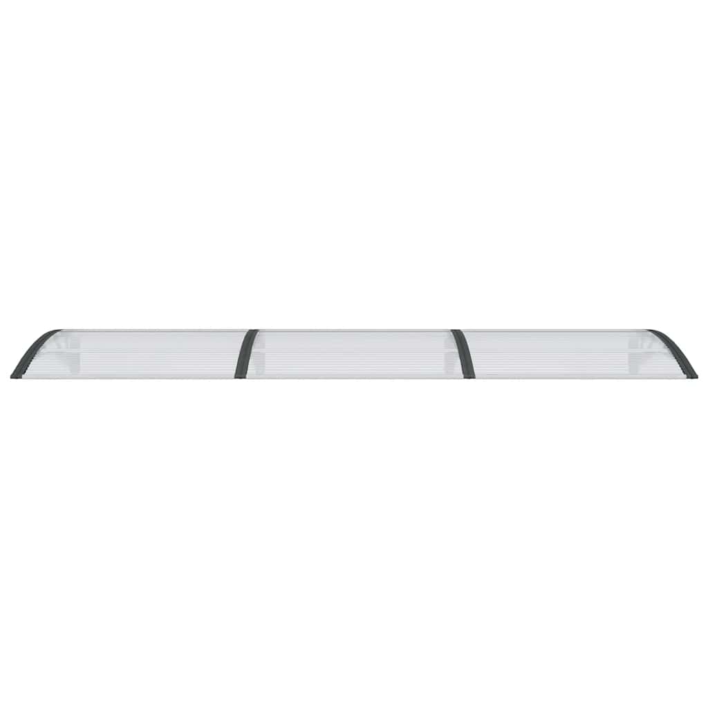 Door Canopy Black and Transparent 300x75 cm Polycarbonate