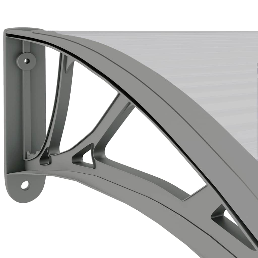 Door Canopy Grey 300x80 cm Polycarbonate
