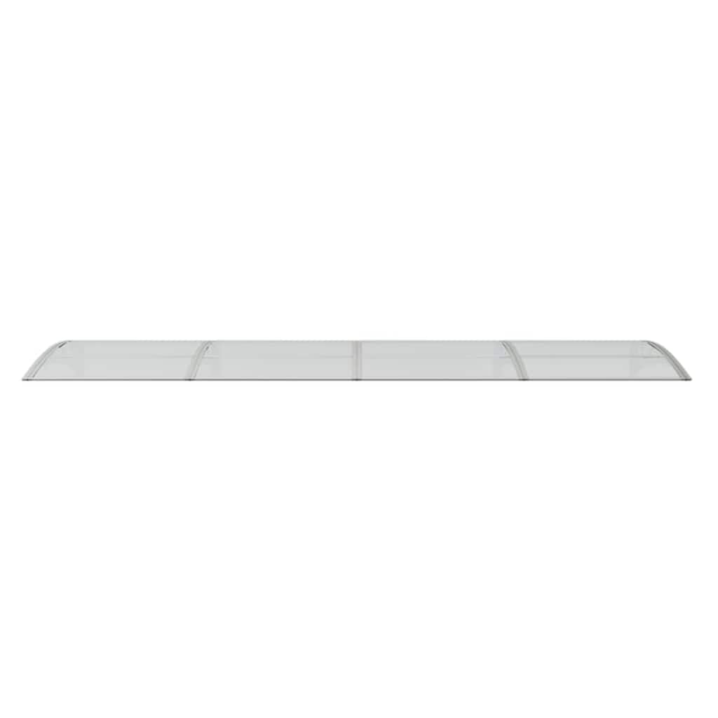 Door Canopy Grey and Transparent 350x80 cm Polycarbonate