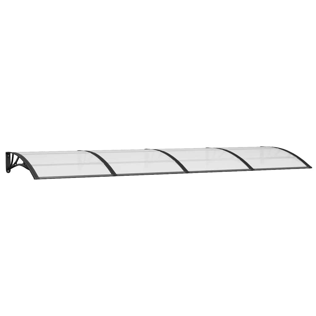 Door Canopy Black 350x100 cm Polycarbonate