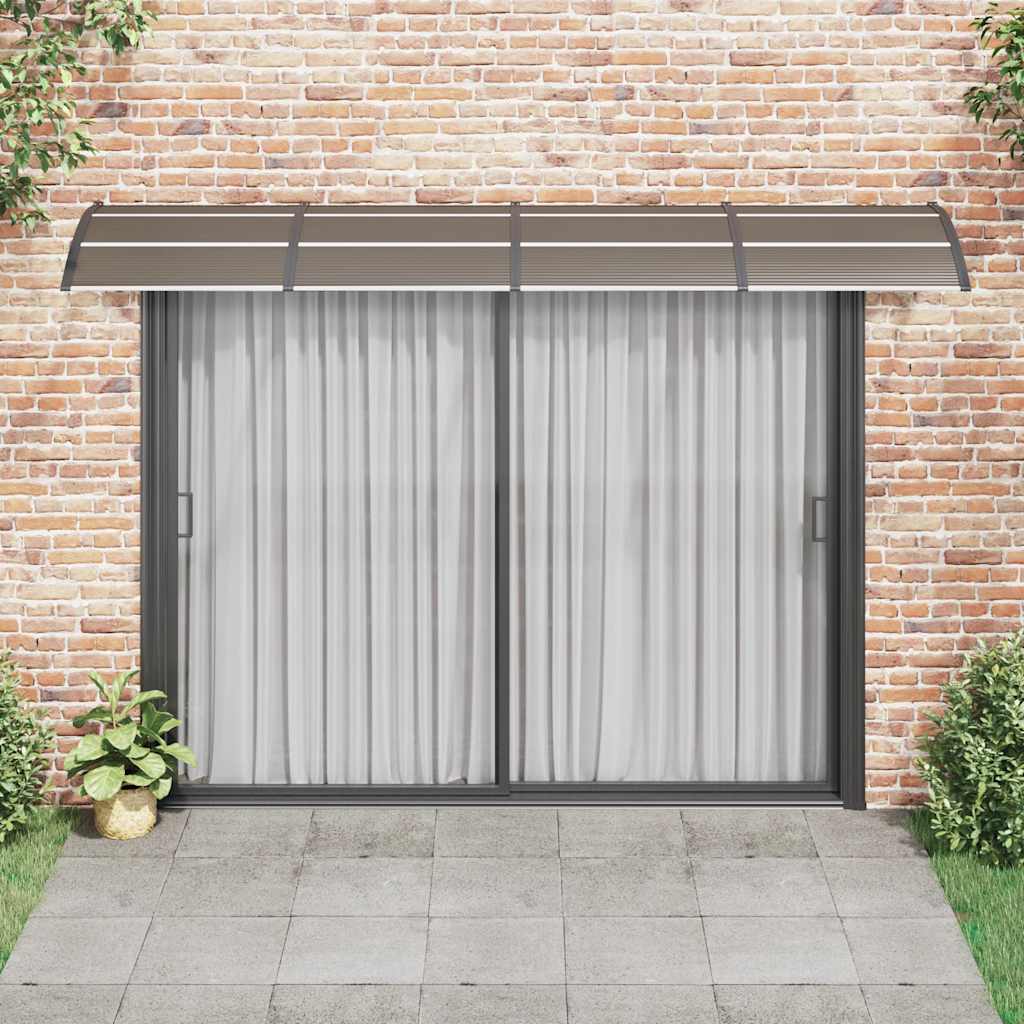 Door Canopy Black 350x100 cm Polycarbonate