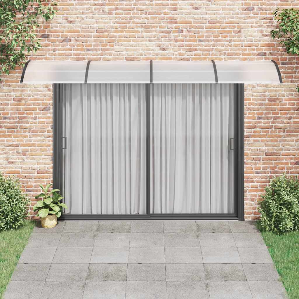 Door Canopy Black 400x100 cm Polycarbonate