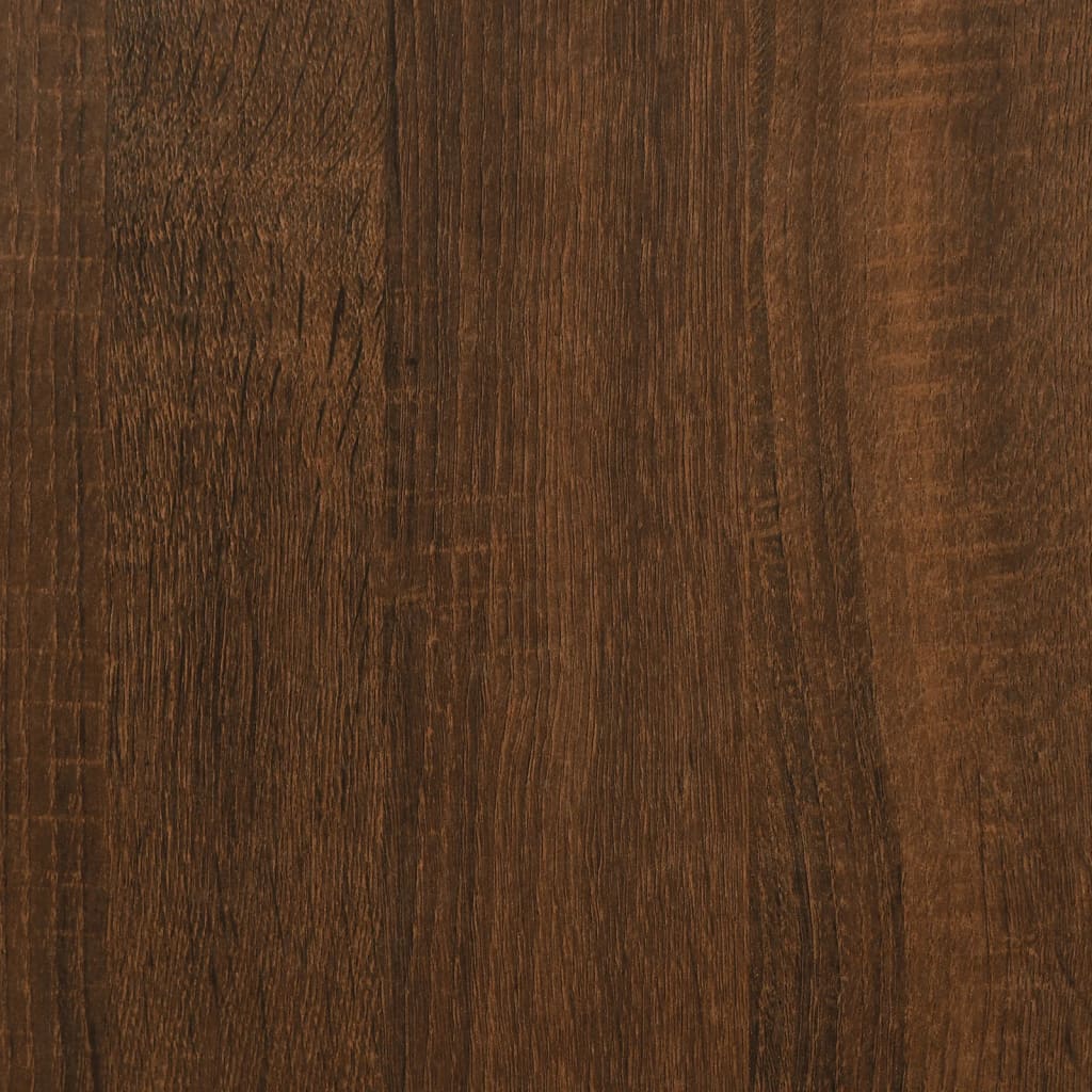 Dressing Table with Mirror Brown Oak 90x50x132.5 cm Engineered Wood