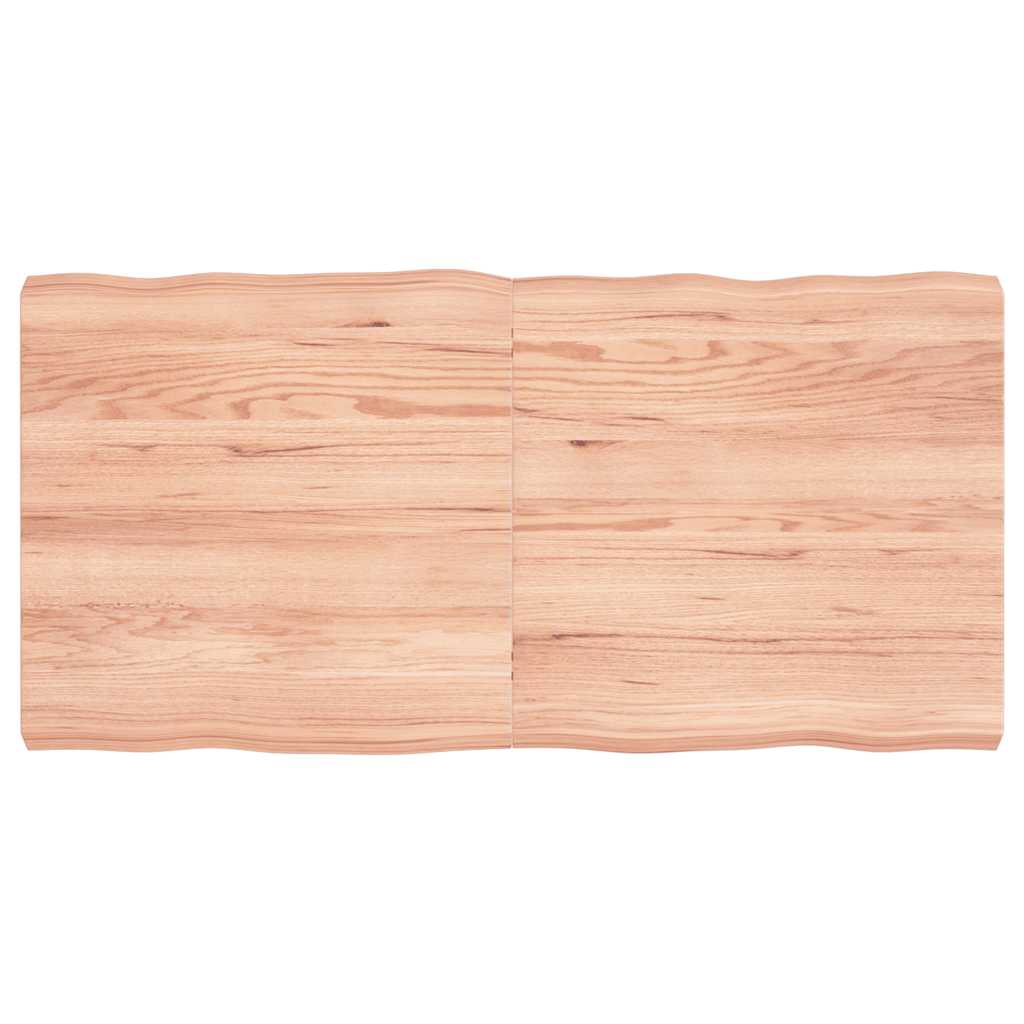 Table Top Light Brown 120x60x(2-6)cm Treated Solid Wood Live Edge