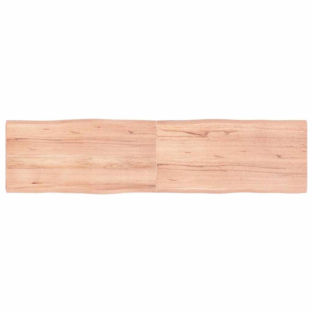 Table Top Light Brown 160x40x(2-4)cm Treated Solid Wood Live Edge