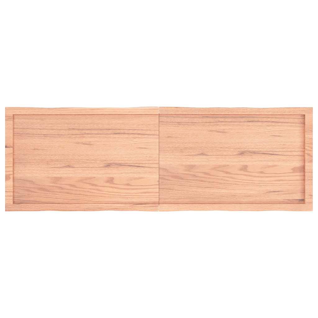 Table Top Light Brown 160x50x(2-4)cm Treated Solid Wood Live Edge