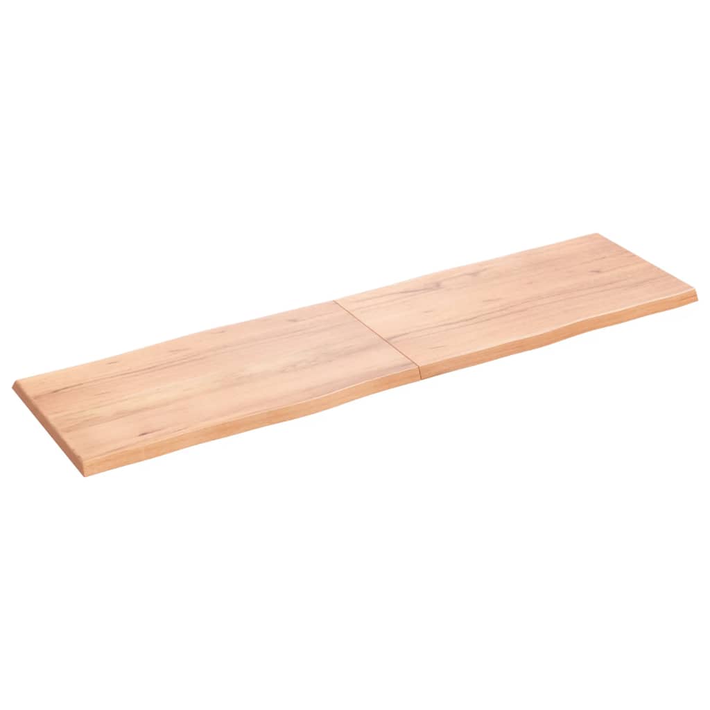 Table Top Light Brown 180x50x(2-4)cm Treated Solid Wood Live Edge