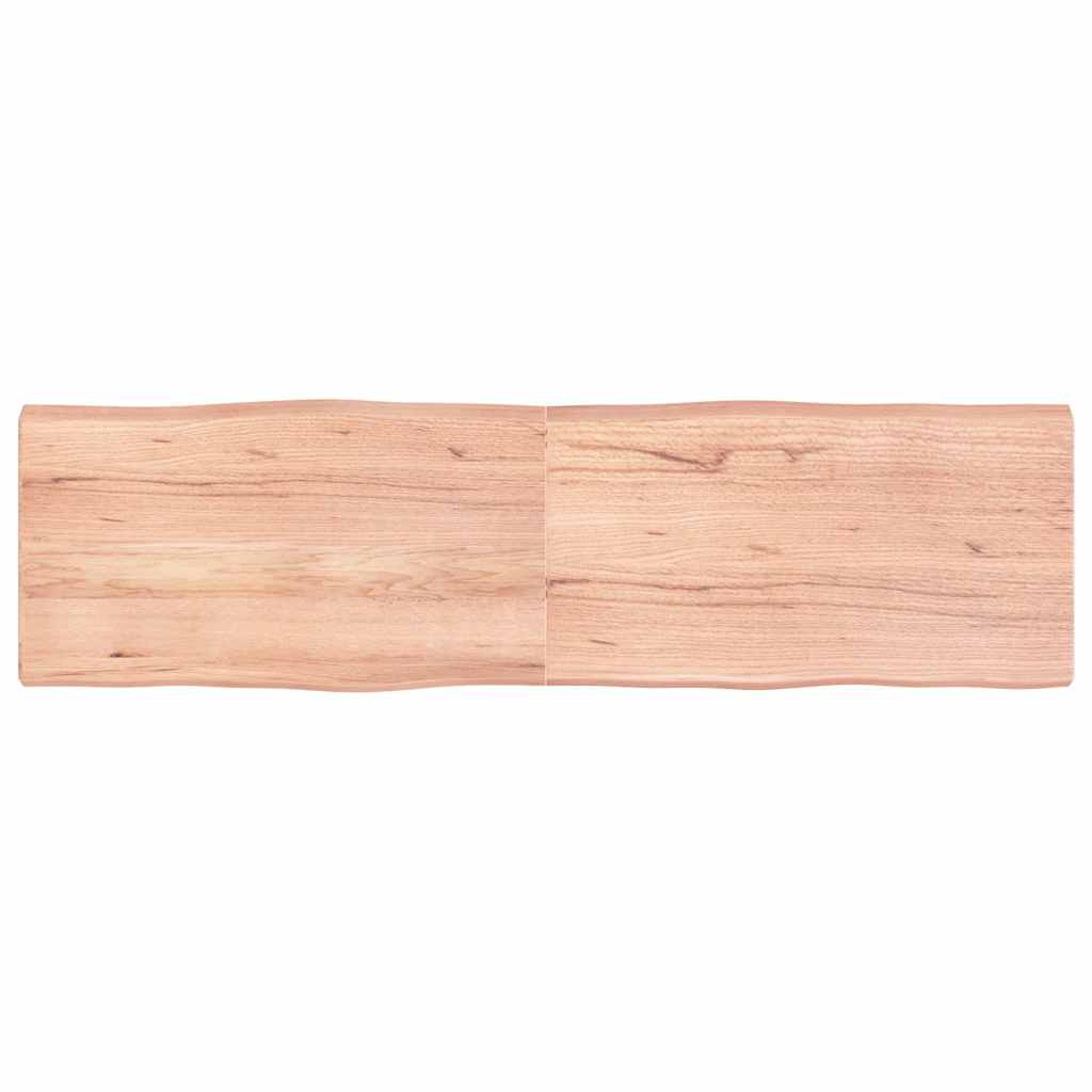 Table Top Light Brown 180x50x(2-6)cm Treated Solid Wood Live Edge