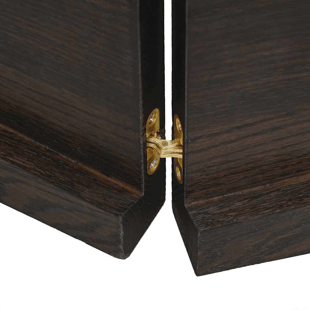 Table Top Dark Brown 160x60x(2-4) cm Treated Solid Wood Live Edge
