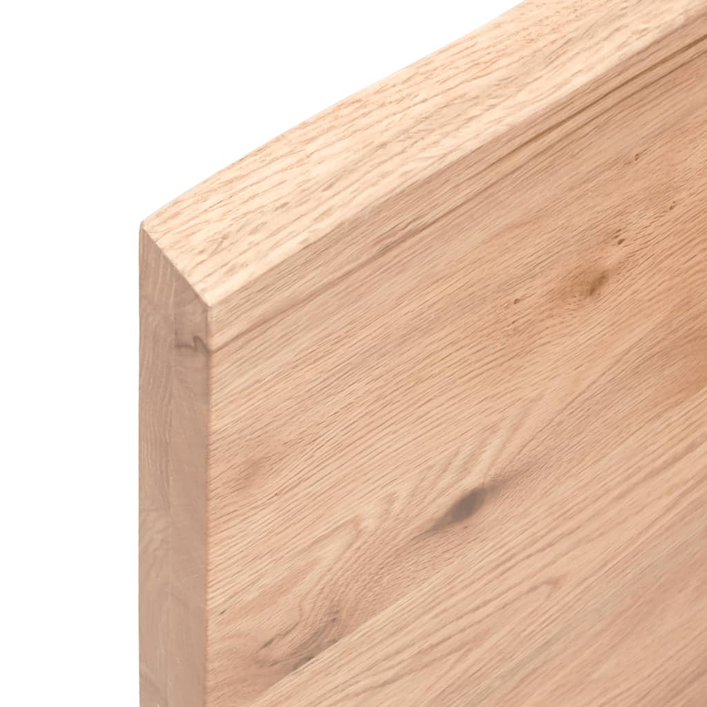 Table Top Light Brown 160x40x4 cm Treated Solid Wood Oak