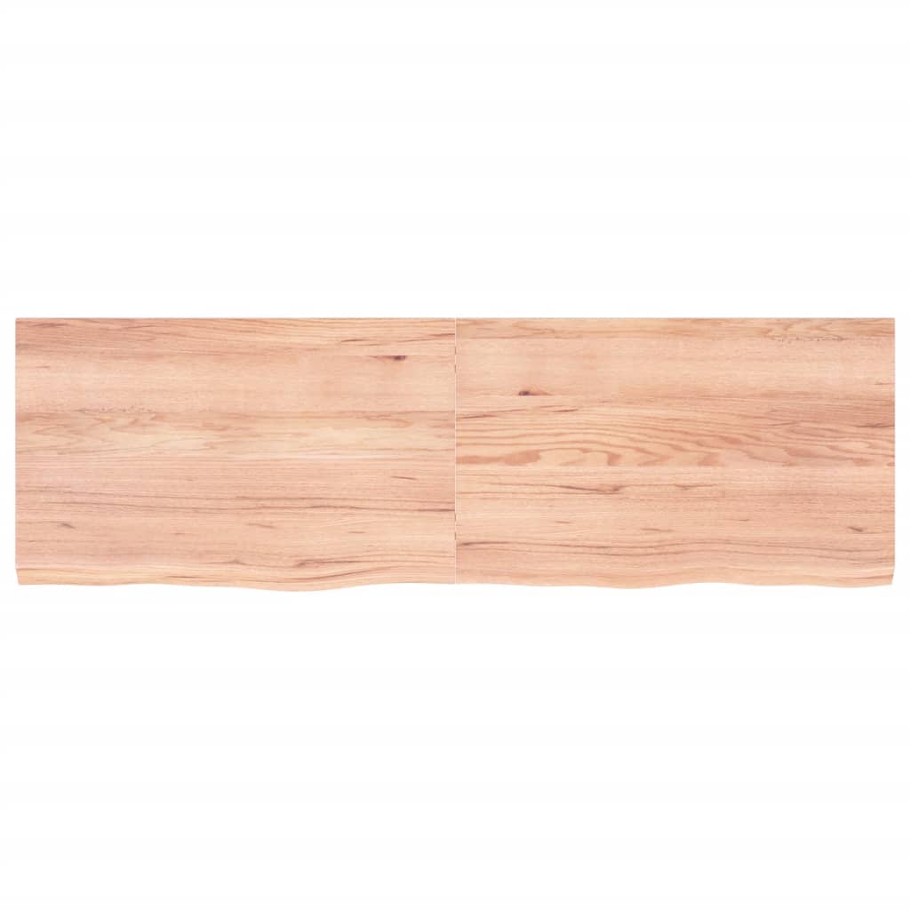 Table Top Light Brown 160x50x4 cm Treated Solid Wood Oak