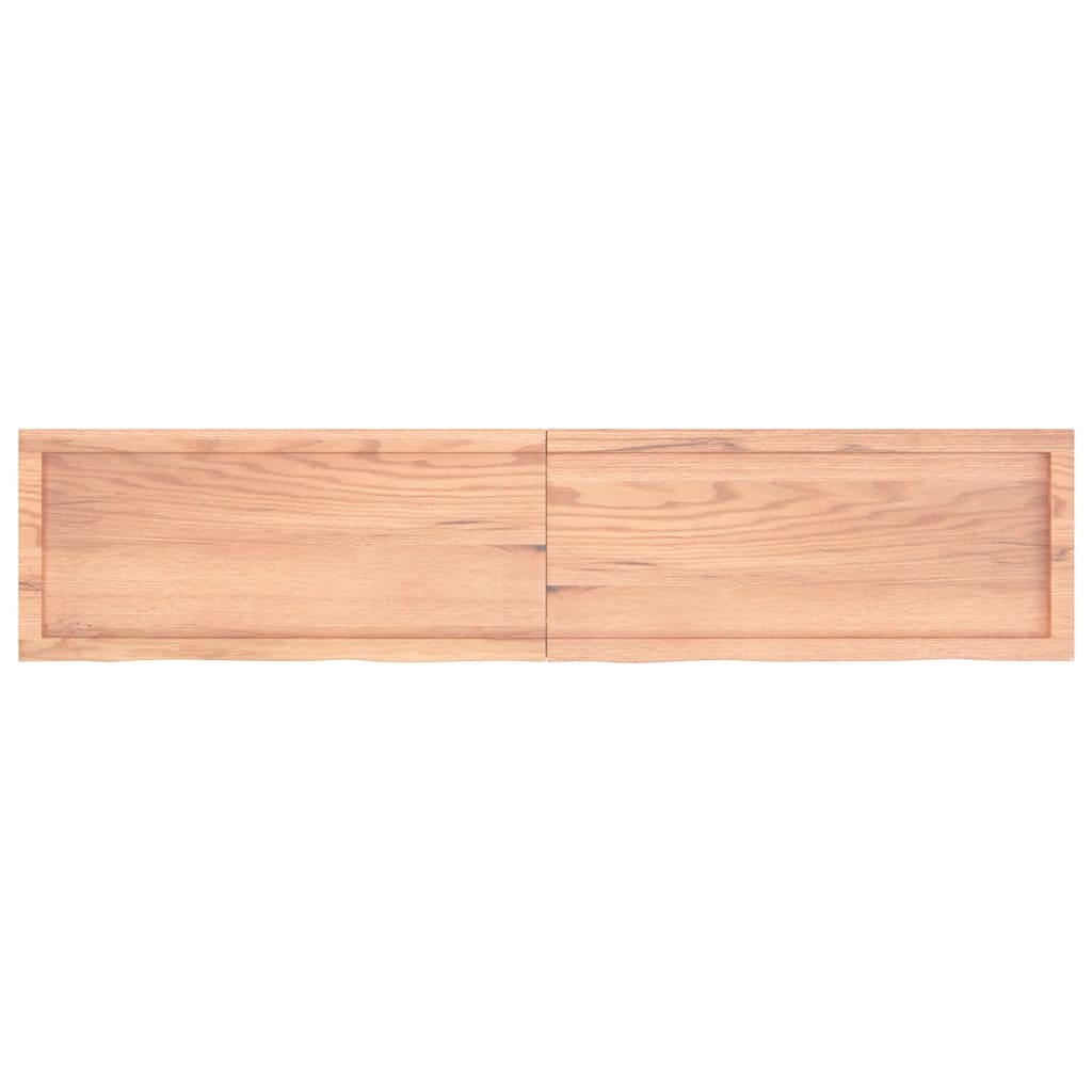 Table Top Light Brown 180x40x4 cm Treated Solid Wood Oak