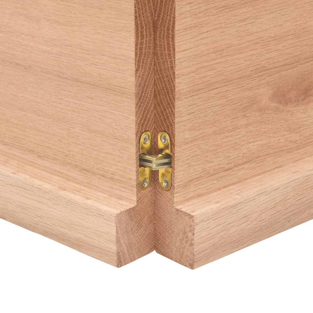 Table Top Light Brown 180x40x4 cm Treated Solid Wood Oak