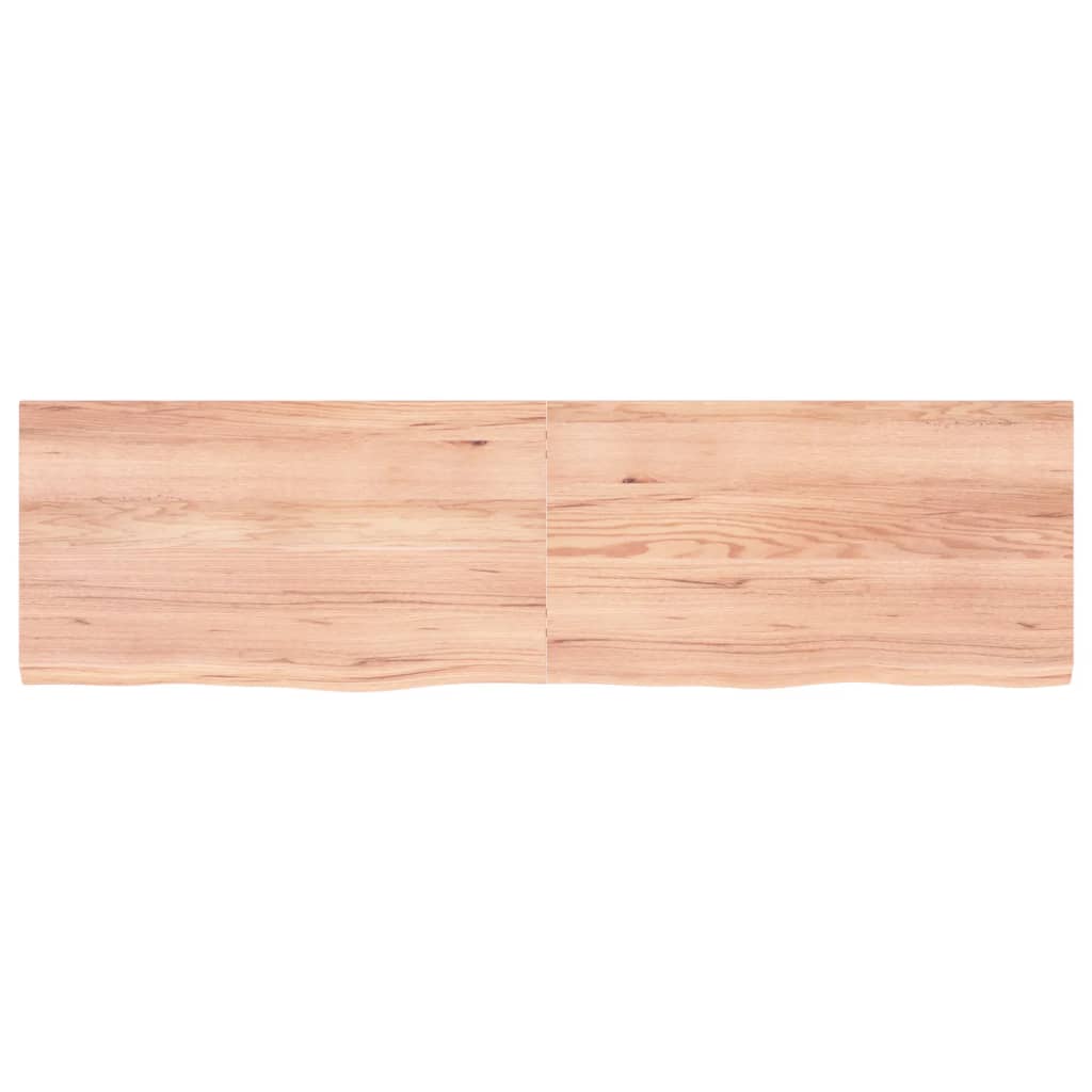 Table Top Light Brown 180x50x4 cm Treated Solid Wood Oak