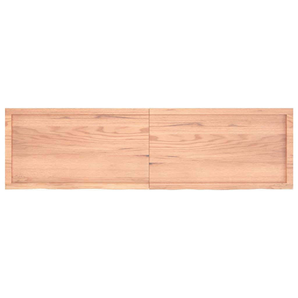 Table Top Light Brown 180x50x4 cm Treated Solid Wood Oak