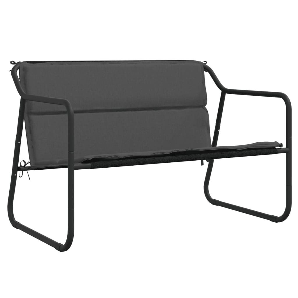 4 Piece Garden Lounge Set with Cushions Anthracite Steel