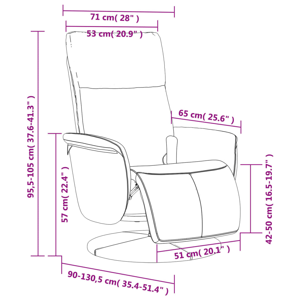 Massage Recliner Chair with Footrest Black Faux Leather