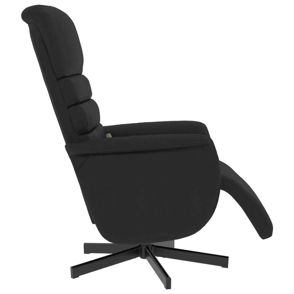 Massage Recliner Chair with Footrest Black Faux Leather