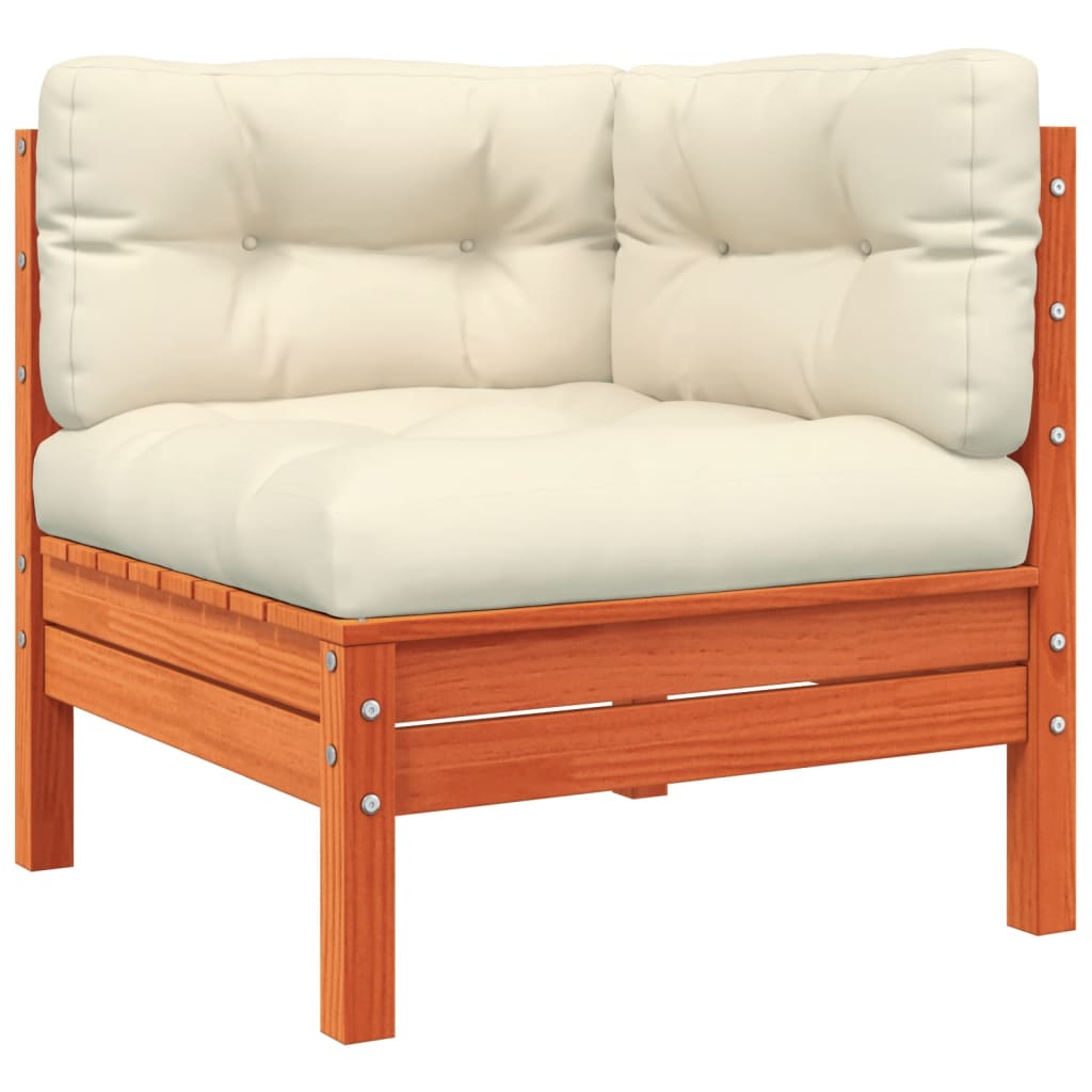 Garden Sofa with Cushions and Footstool 2-Seater