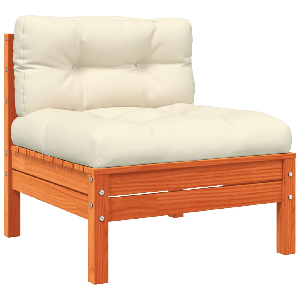 Garden Sofa with Cushions and Footstool 2-Seater