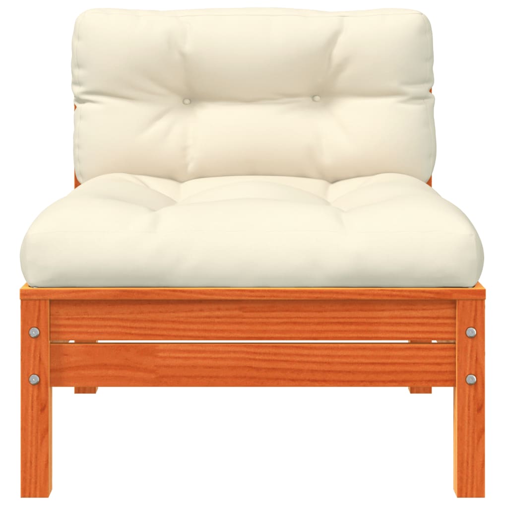 Garden Sofa with Cushions and Footstool 2-Seater