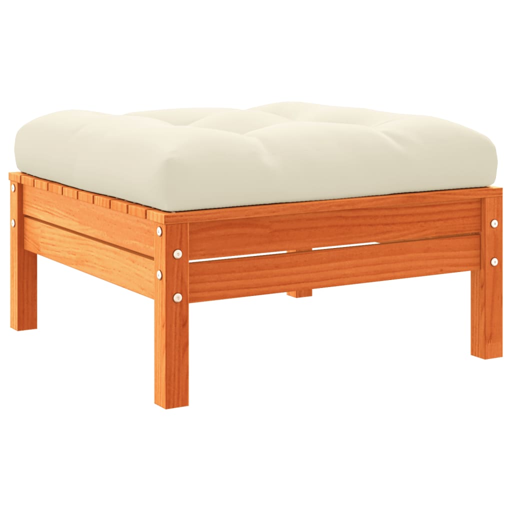 Garden Sofa with Cushions and Footstool 2-Seater