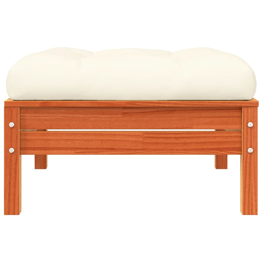 Garden Sofa with Cushions and Footstool 2-Seater
