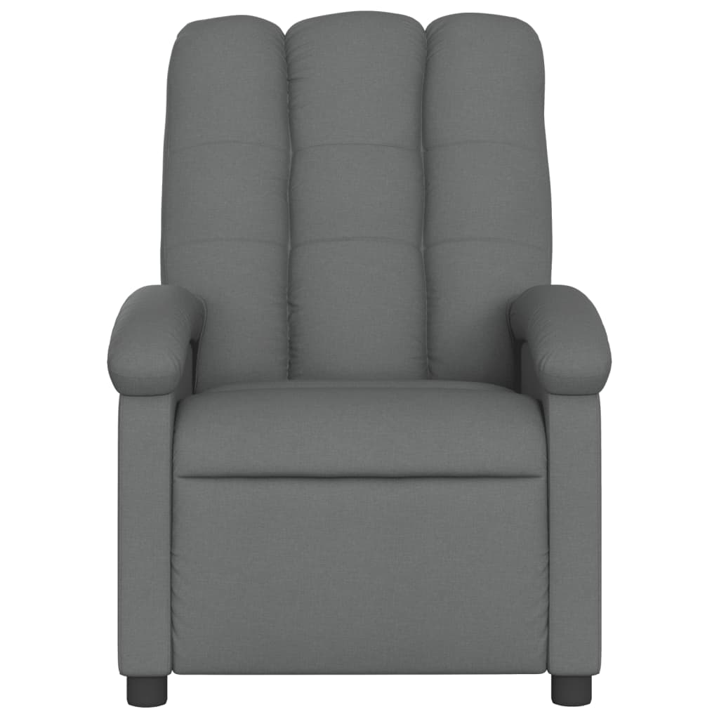 Electric Massage Recliner Chair Dark Grey Fabric