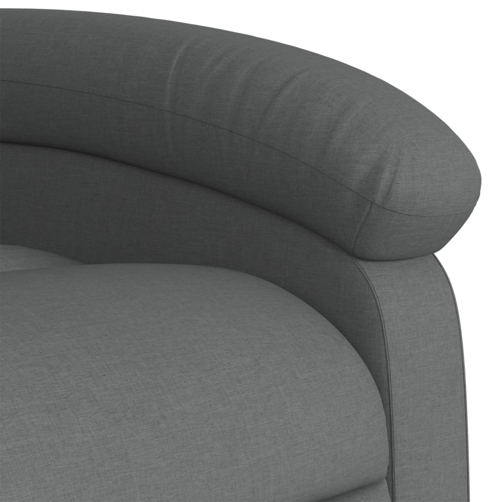 Electric Massage Recliner Chair Dark Grey Fabric