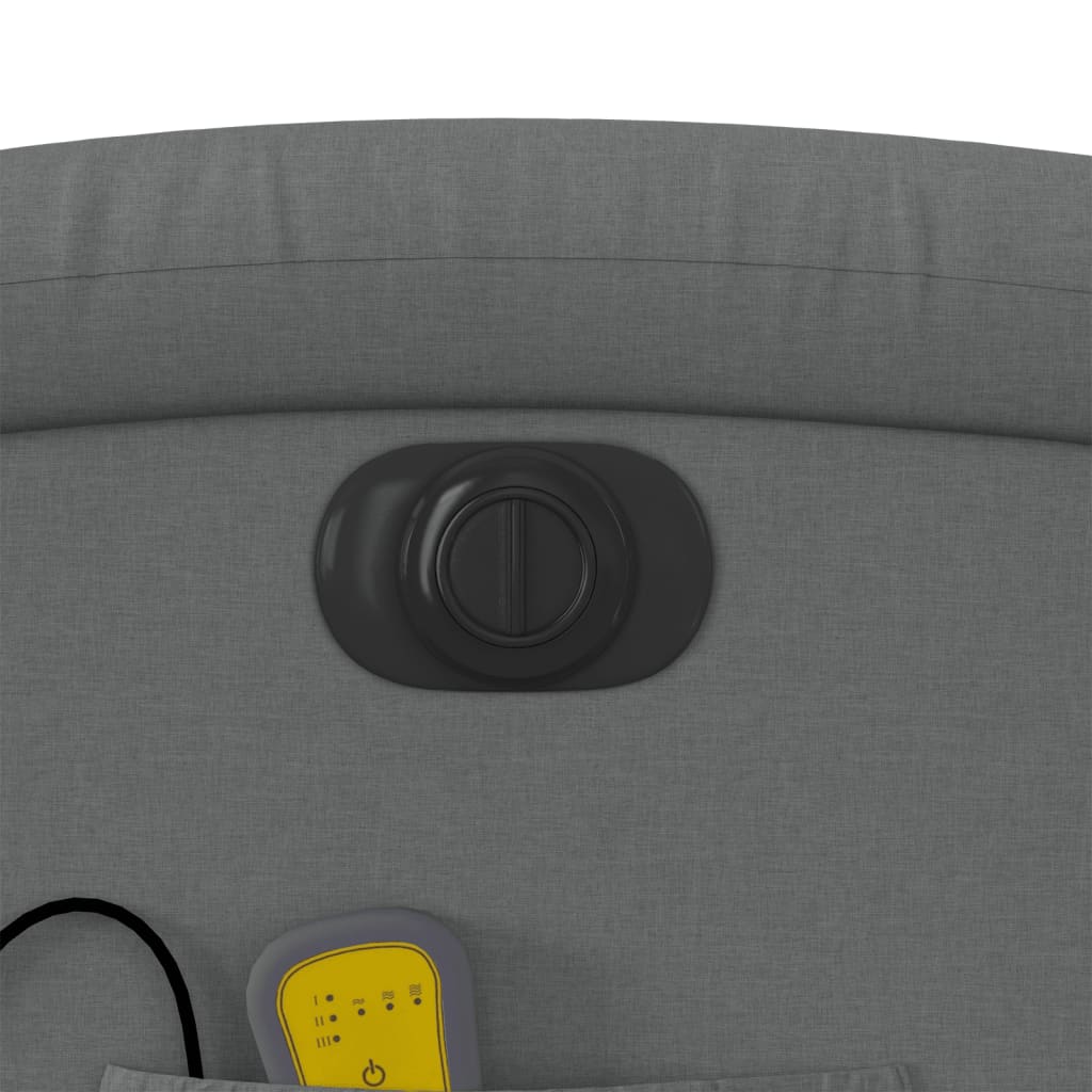 Electric Massage Recliner Chair Dark Grey Fabric