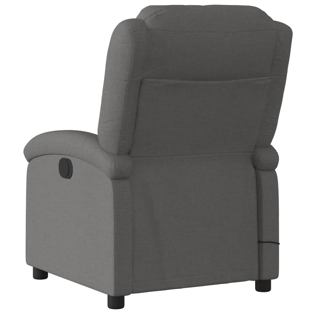 Electric Massage Recliner Chair Dark Grey Fabric