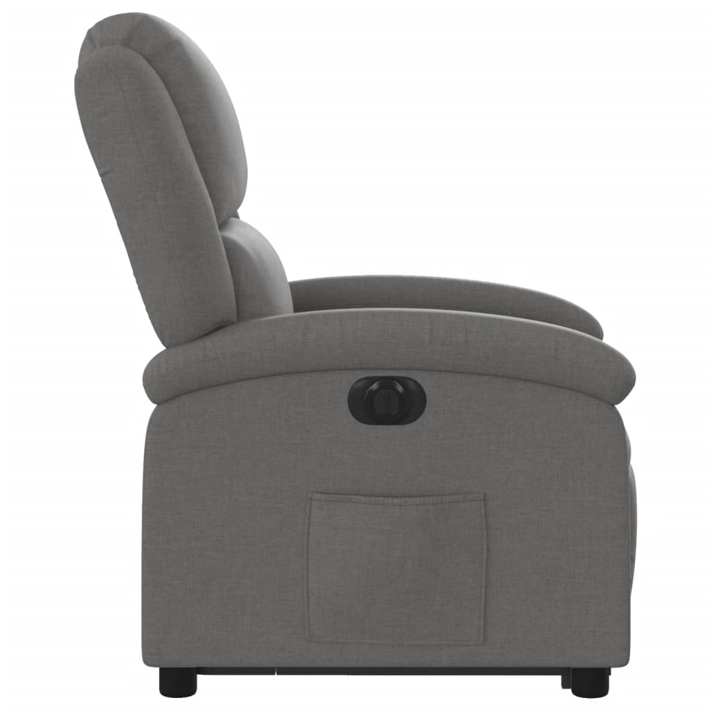 Electric Stand up Recliner Chair Dark Grey Fabric